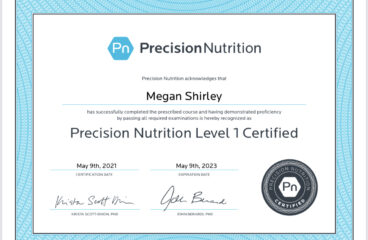 Precision Nutrition Certified!
